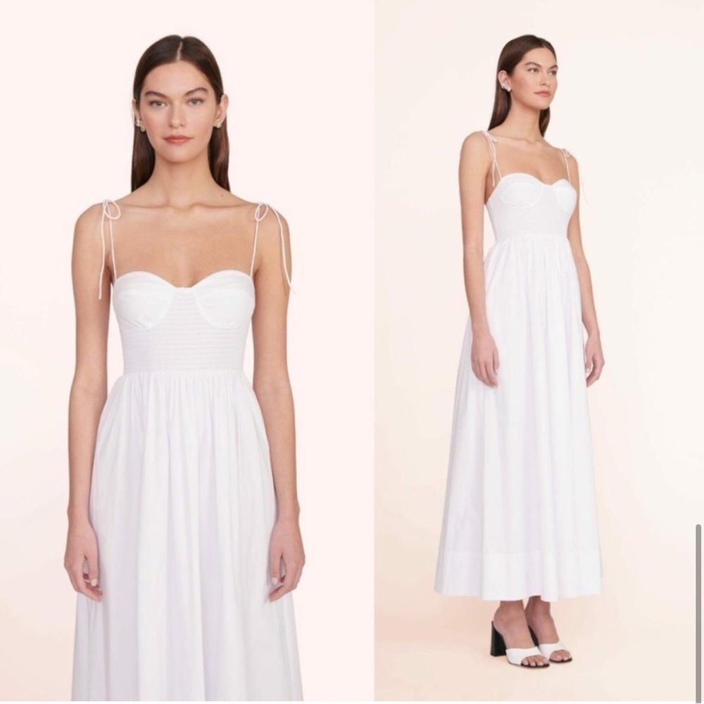 Staud Landry Maxi Dress White Size XL